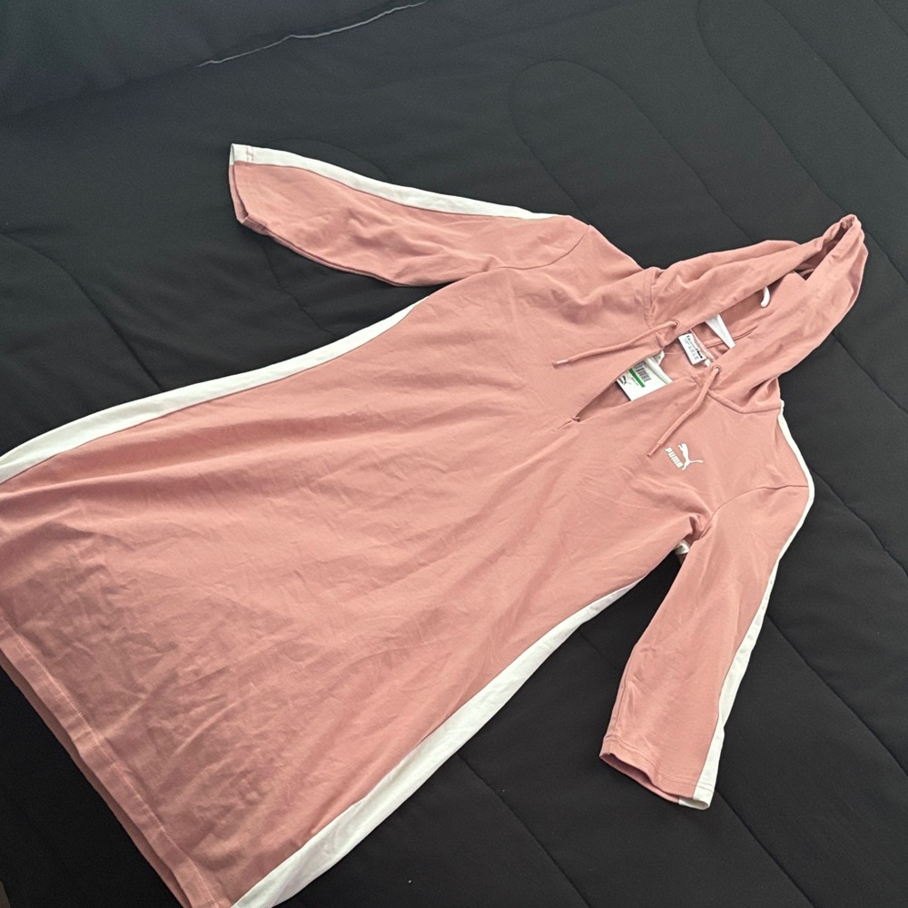 Puma Dusty Pink Hoodie with White Logo